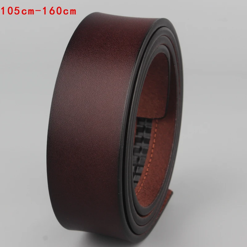 100%cowskin leather designer Quality automatic buckle business ratchet belt luxury strap fomal belt no buckle big size140 150160