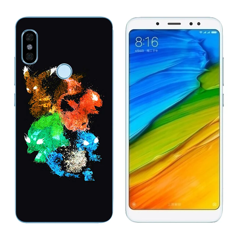 5 99 дюйма для Redmi Note Pro Prime с принтом персонажа черный матовый чехол RedmiNote 5Pro мягкий