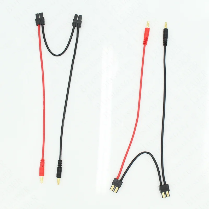 

10 pcs/lot TRX Male Series Connector to 4.0mm Banana Plug Adapter with 14AWG 25CM Charge Cable for RC Battery DZ0300