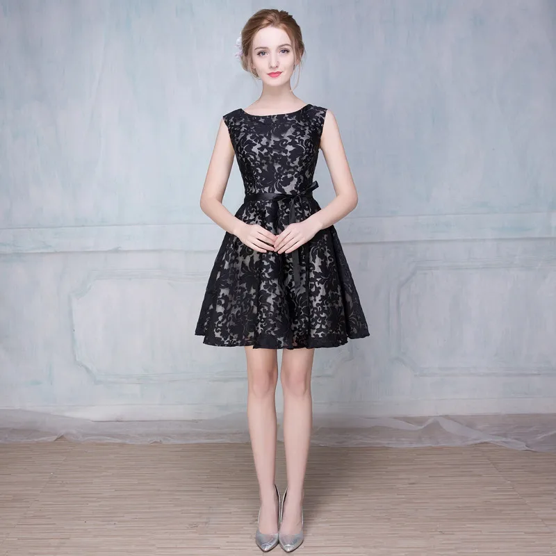 Без рукавов с глубоким вырезом Мини платье бальное Vestidos коктель Mujer Империя