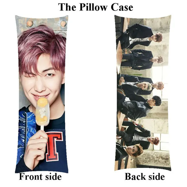 pillowcase Kpop мин Юн Ки СУГА девушка тело наволочка Bangtan мальчики j-hope rm длинный домашний чехол для подушки - Цвет: pillowcase