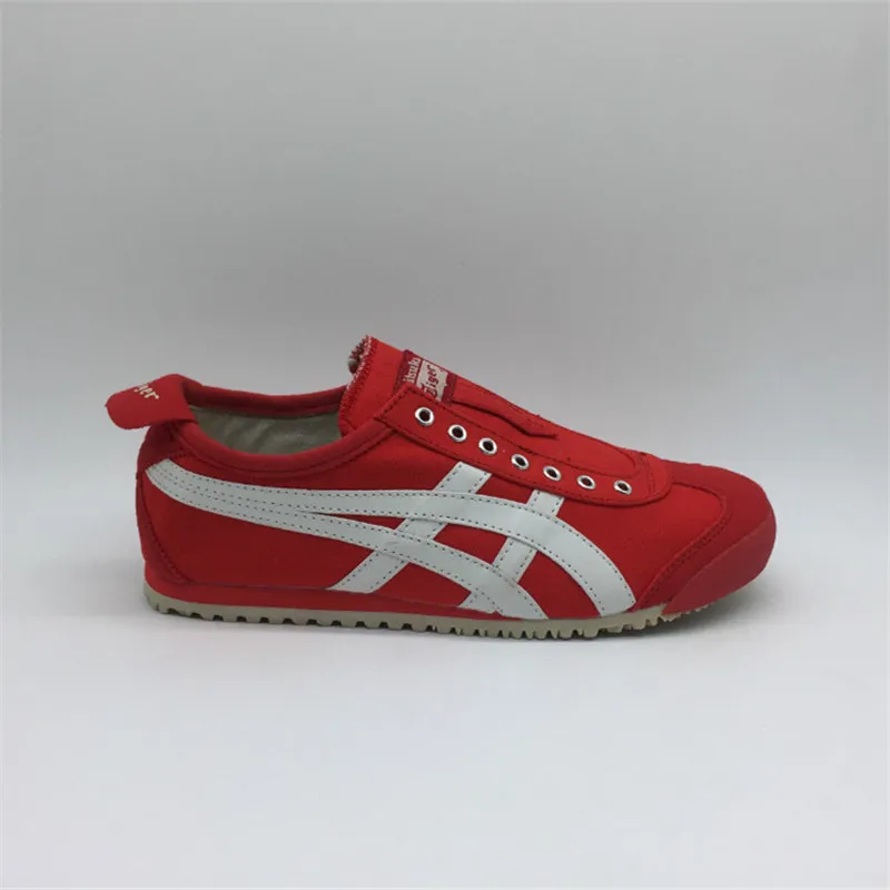 ONITSUKA TIGER Для мужчин Женская полотняная обувь одноцветное Цвет красный и белый