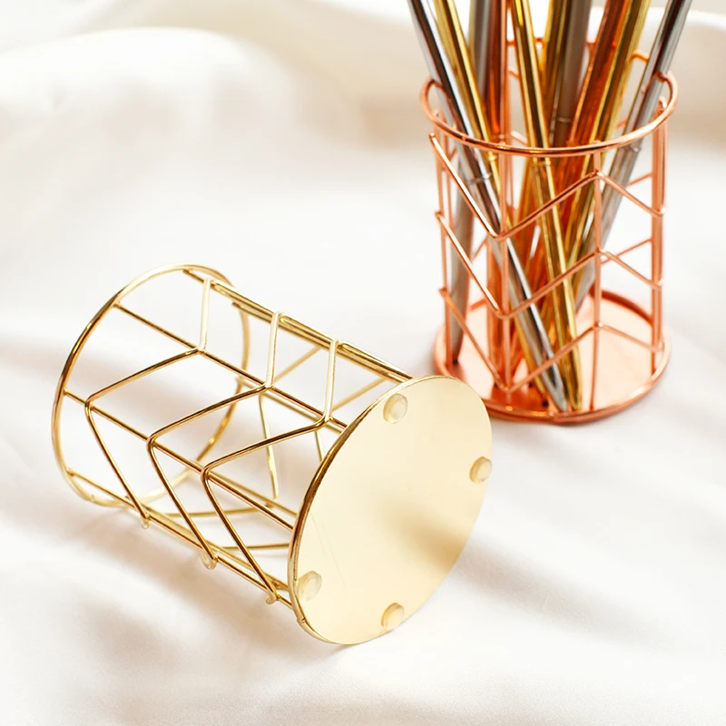 Ins розовая золотая металлическая ручка в скандинавском стиле держатель для стола