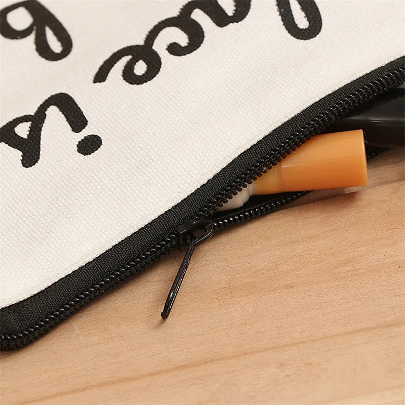 

200pcs/lot blank canvas zipper Pencil cases pen pouches cotton cosmetic Bags makeup bags Mobile phone clutch bag custom logo