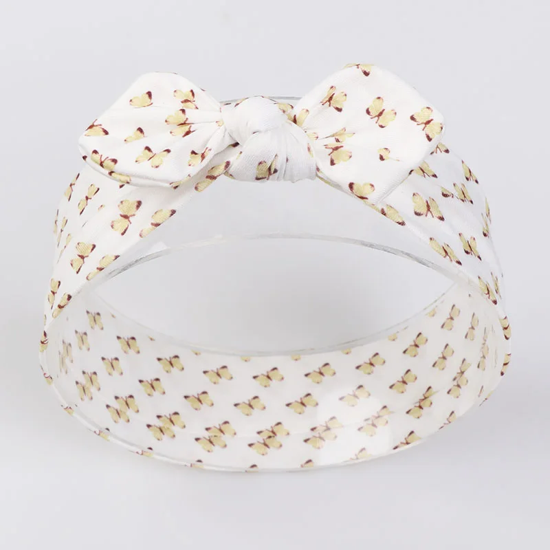 

Boutique 24pcs Fashion Solid Rabbit Ears Bow Newborn Headbands Cute Cartoon Dot Bowknot Soft Hairbands Headwear Accessories