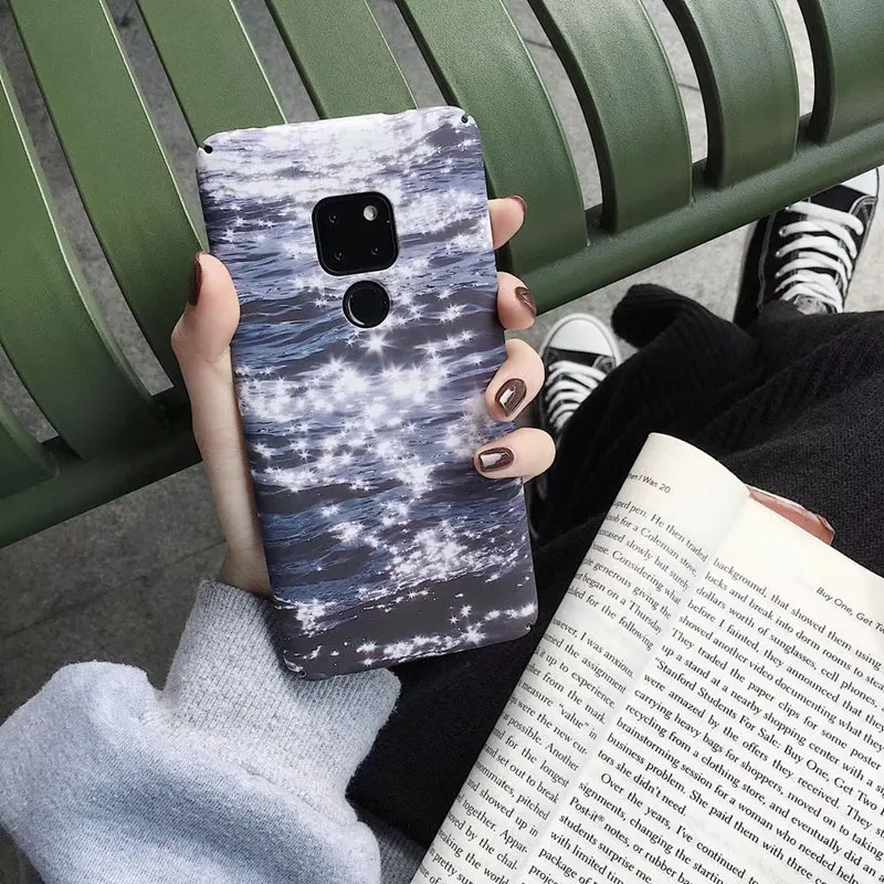 Блестящий чехол с волнистой поверхностью для Huawei P30 P20 Lite Mate 20Pro Жесткий Чехол Honor 8X