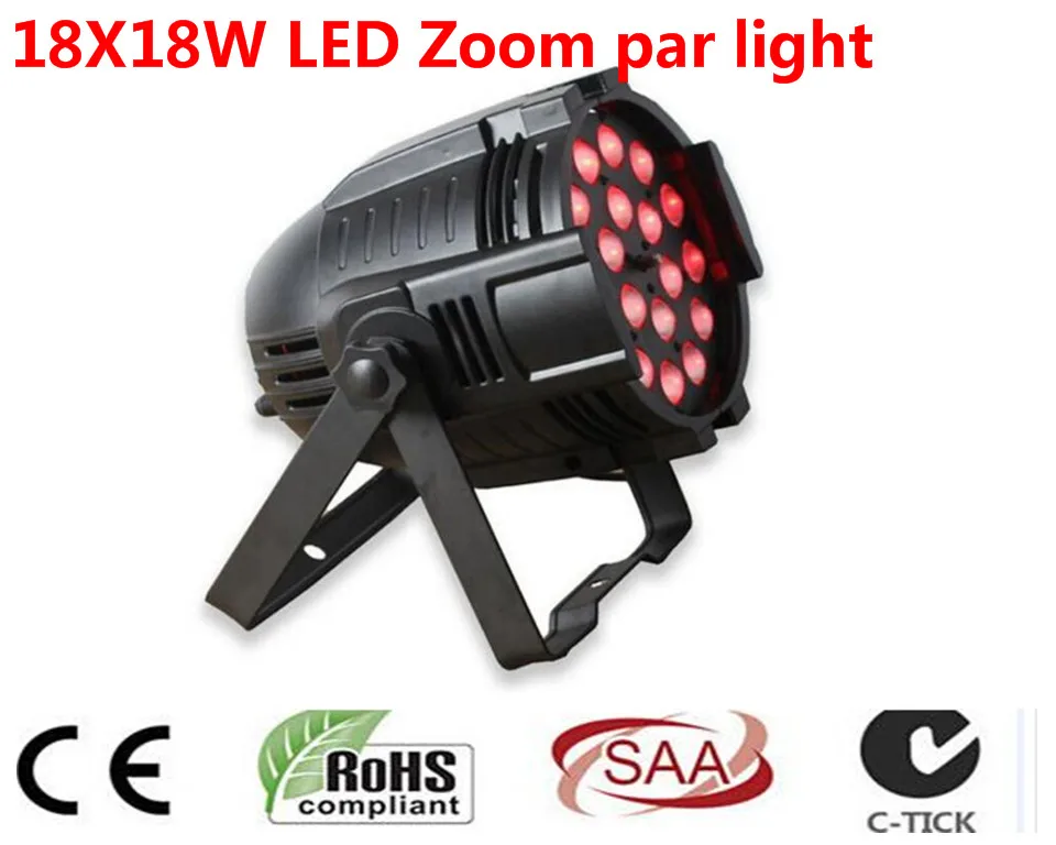 8 pz/lotto 18x18 Вт zoom par luce dmx luci dj 64 rgbwa uv 6in1 led для party дискотека | Лампы и освещение