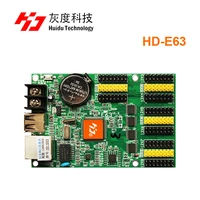 hd e63 ethernet communication ports huidu p10 dual color led video display card led programmable led sign controller