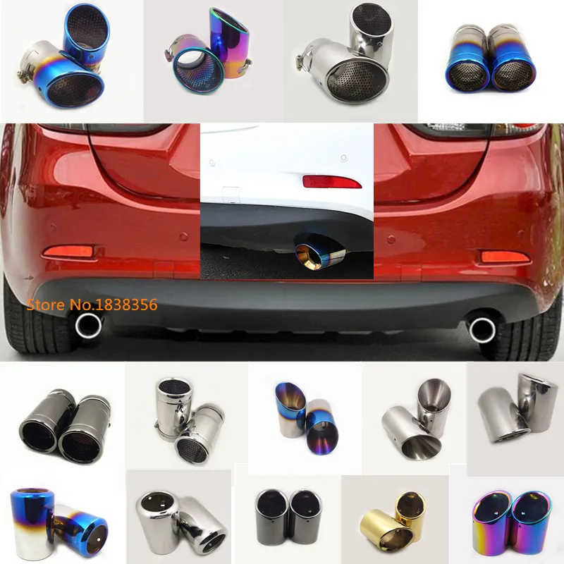 

For Mazda 6&Atenza sedan 2014 2015 2016 2017 2018 2019 car cover muffler exterior end pipe outlet dedicate exhaust tip tail 1pcs
