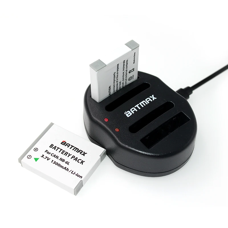 Аккумуляторная батарея Batmax NB-6L NB 6L 4 шт. + двойное зарядное устройство USB для CANON