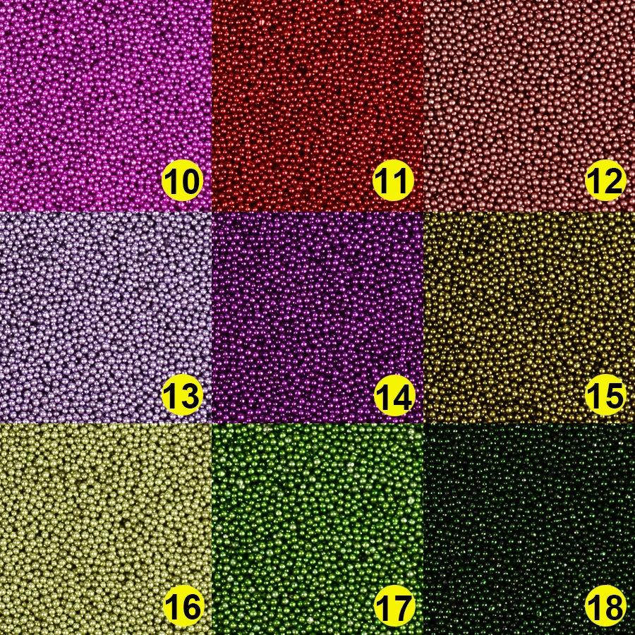 3D микро-бусины для ногтей серебристые и золотистые стеклянные бусины сумки