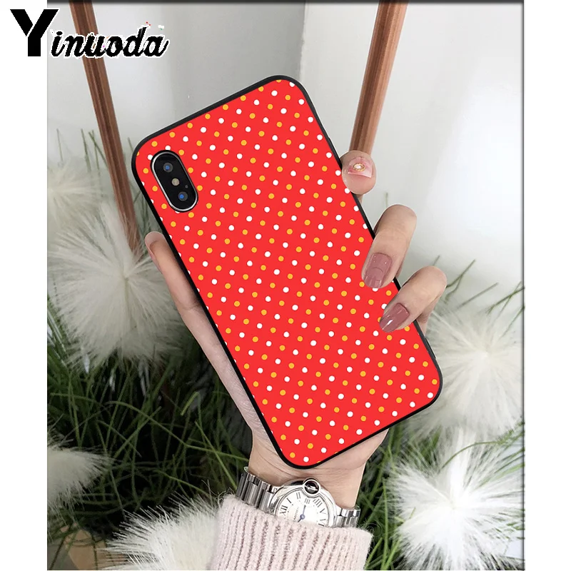 Мягкий силиконовый чехол Yinuoda в горошек для Apple iPhone 8 7 6 6S Plus X XS MAX 5 5S SE XR|Бамперы| |