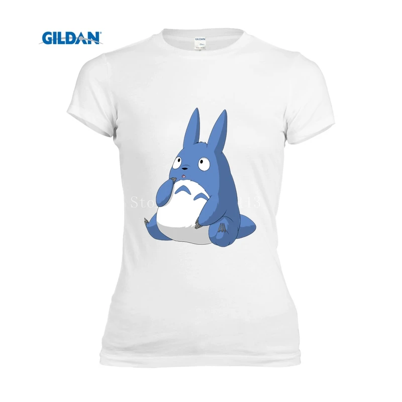 Тема короткий рукав женщин печатных totoros панк женский Футболки девушка 2017