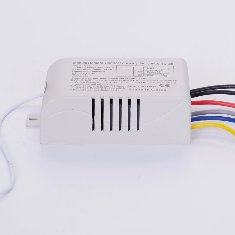 SCLS New 4 Way Light Lamp Digital Wireless Remote Control Switch ON/OFF 220V | Электроника