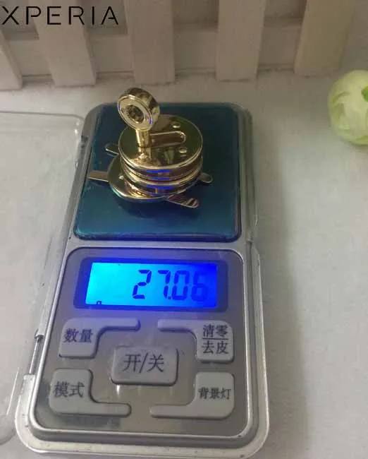 12 шт./лот бледно золотой багажа Аппаратные аксессуары из трех частей замка замок