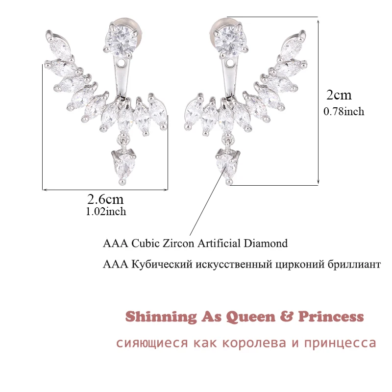 Женские винтажные серьги-гвоздики Marquise в стиле панк с каплями воды зеленые