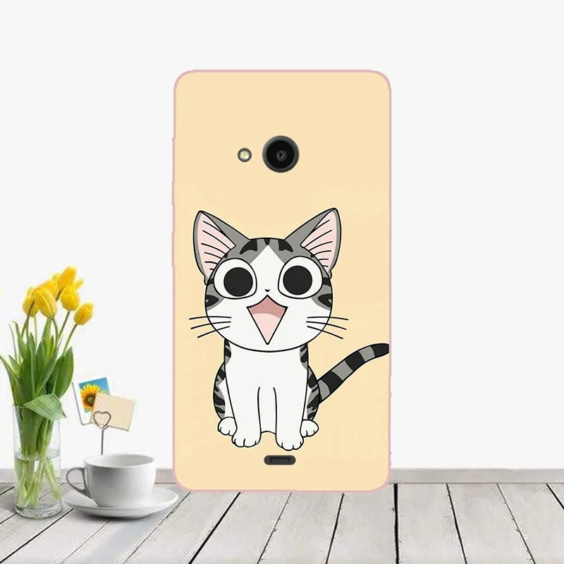 Оригинальный чехол для Microsoft Nokia Lumia 535 N535 мягкий силиконовый из ТПУ с рисунком