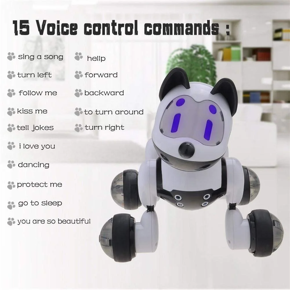 

Voice Control Dog and Cat Smart Robot Electronic Pet Interactive Program Dancing Walk Robotic Animal Toy For Children's Gift