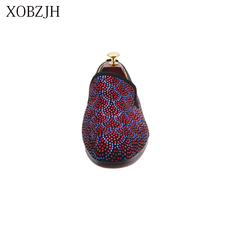XOBZJH 2019 реальные летние мужские роскошные свадебные туфли для выпускного вечера