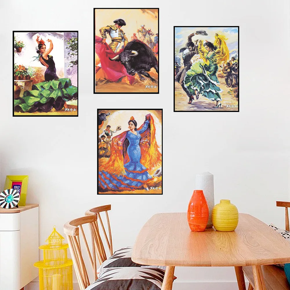 Постер путешествий по Испании и туризму классические настенные наклейки с