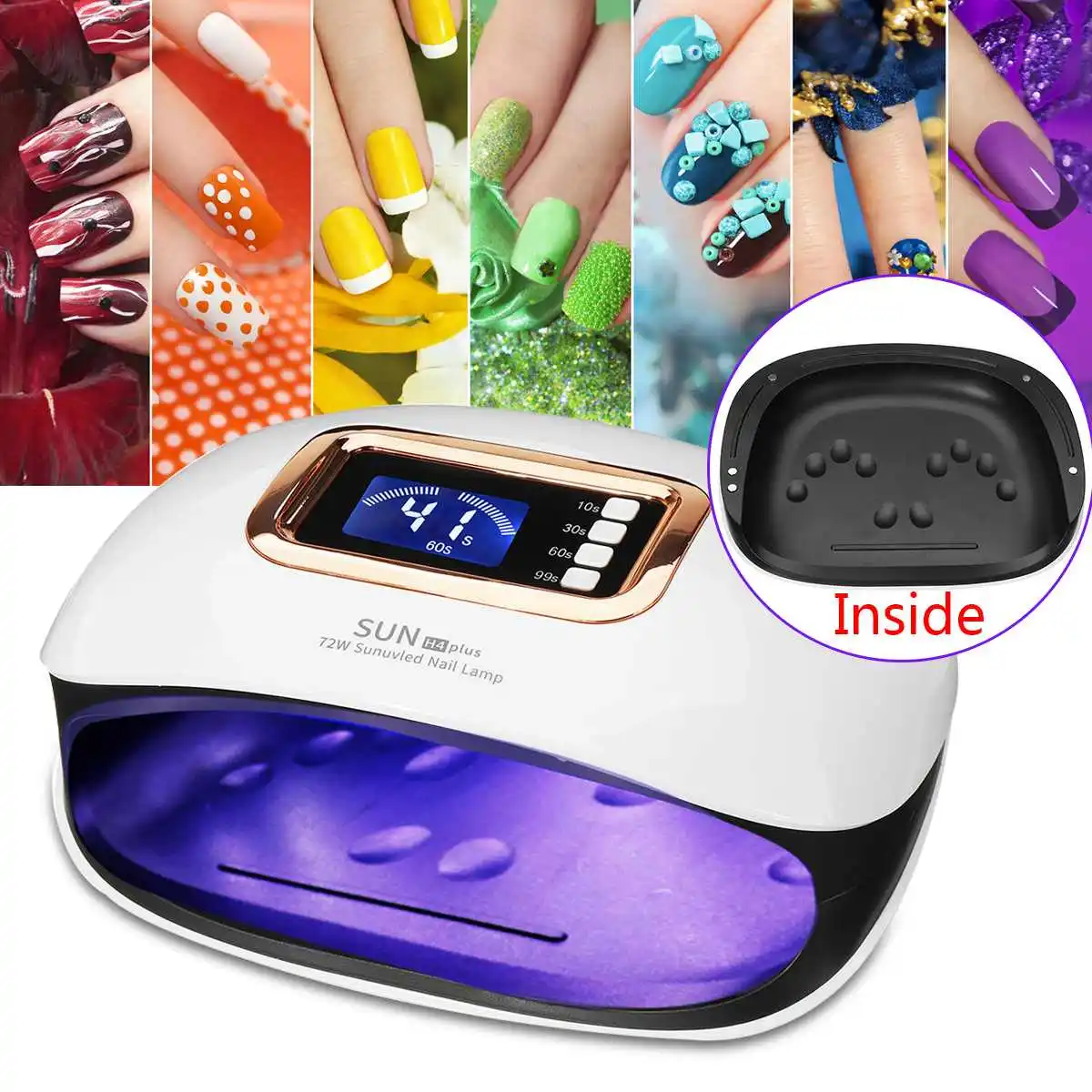 

75W LED Nail Lamp Nail Dryer 36 UV LEDs Lamp Nail Dryer for All Gels Polish Sun Light Timer 10/30/60/99s Auto Sensor Nail Dryer