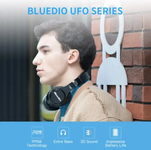 Беспроводные наушники Bluedio UFO гарнитура Bluetooth 4 1 hi-fi звук 3D объемный спортивные
