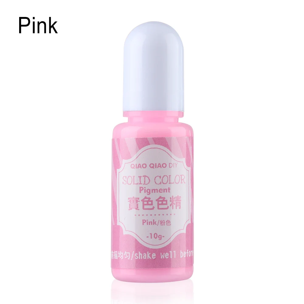 pink Новинка 10 г/бутылка пигмент эпоксидная УФ Смола Сделай Сам ручной работы художественные поделки окрашивающий краситель Сделай Сам изготовление украшений краситель мыло - Цвет: pink