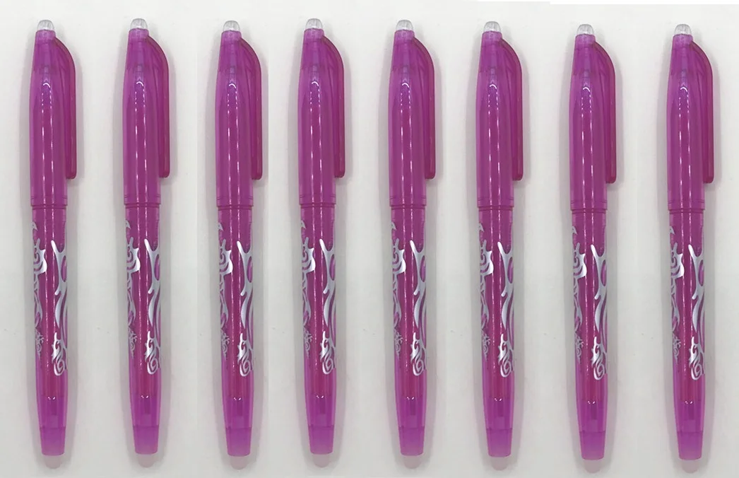 8Pcs Hotpink 8 шт./лот стираемые гелевые ручки, волшебная ручка с контролем температуры, цветная нейтральная ручка, 0,5 мм, радужная ручка, студенческий подарок, школьные офисные принадлежности - Color: 8Pcs Hotpink