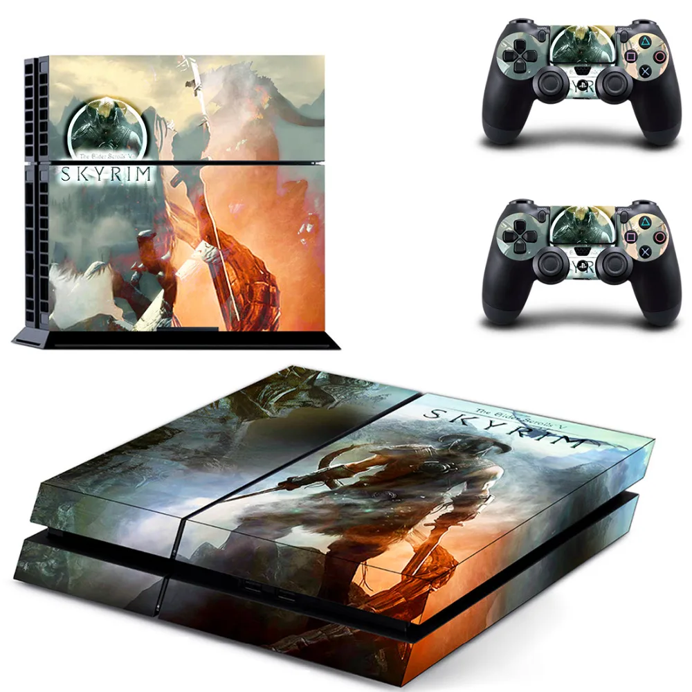Игра The Elder Scrolls V Skyrim PS4 переводная картинка наклейка для Sony PlayStation 4 консоли и 2