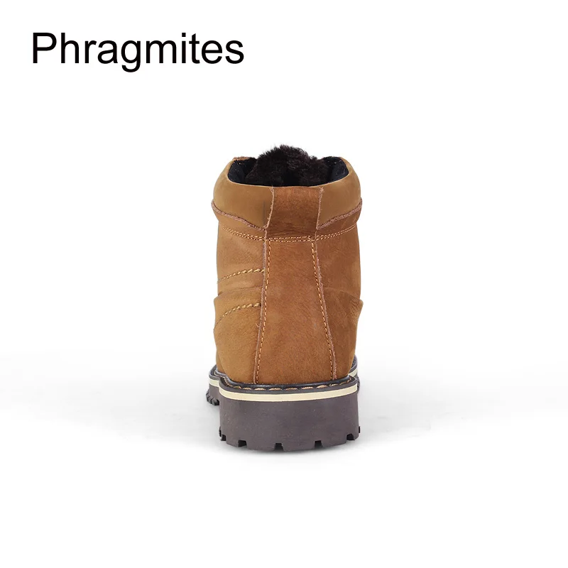 Phragmites/теплые зимние ботинки женская обувь с заклепками из искусственной кожи