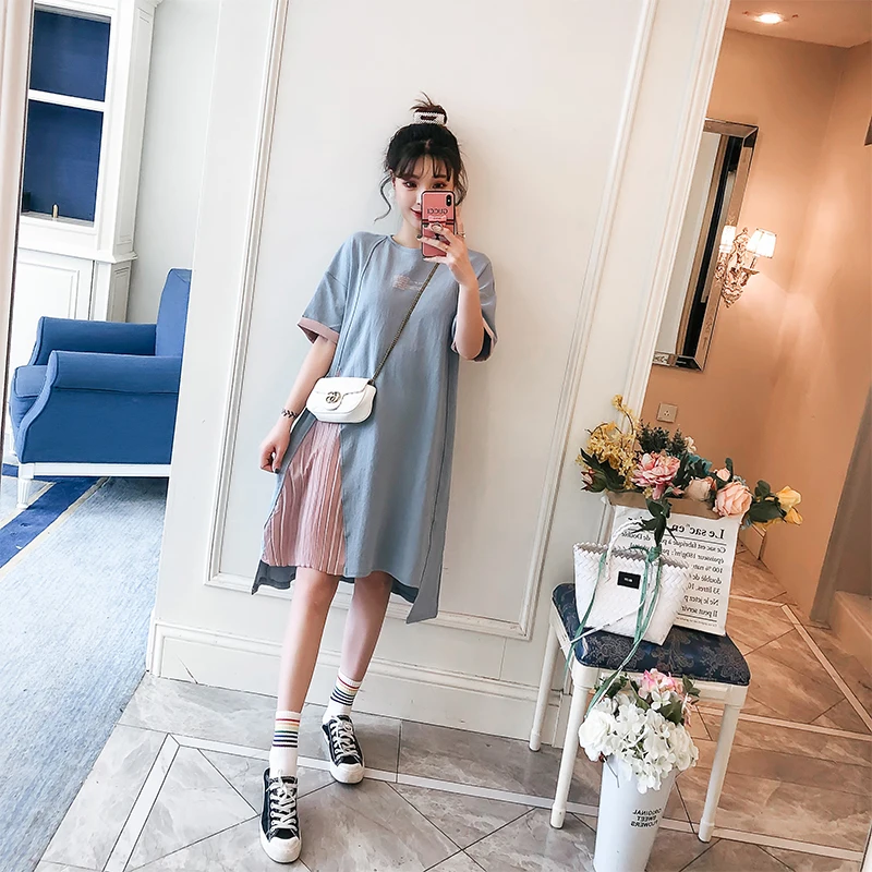 2019 Новое поступление весеннее платье для беременных милое большого размера