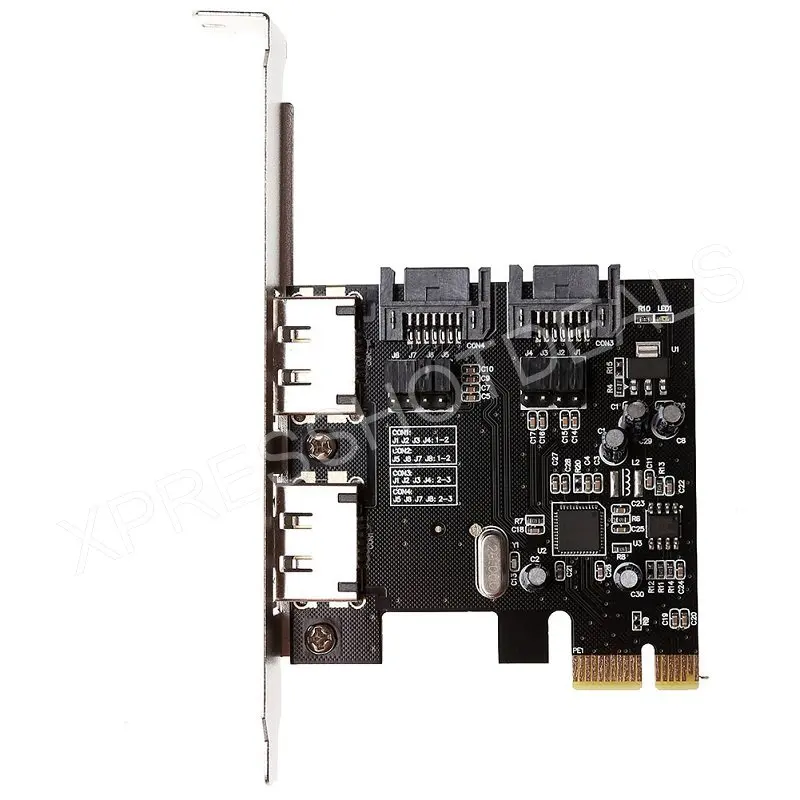 Карта PCI-E Express SATA3 SATA3.0 6 карта eSATA SATA III с низкопрофильным кронштейном | Компьютеры и