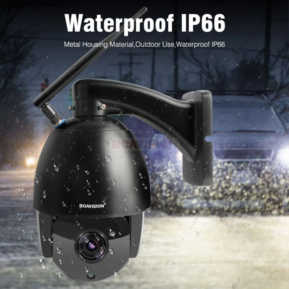 Беспроводная купольная камера HD 1080P PTZ Wi Fi IP 5X зум HI3516C + SONY323 2 МП ИК 60 м ONVIF