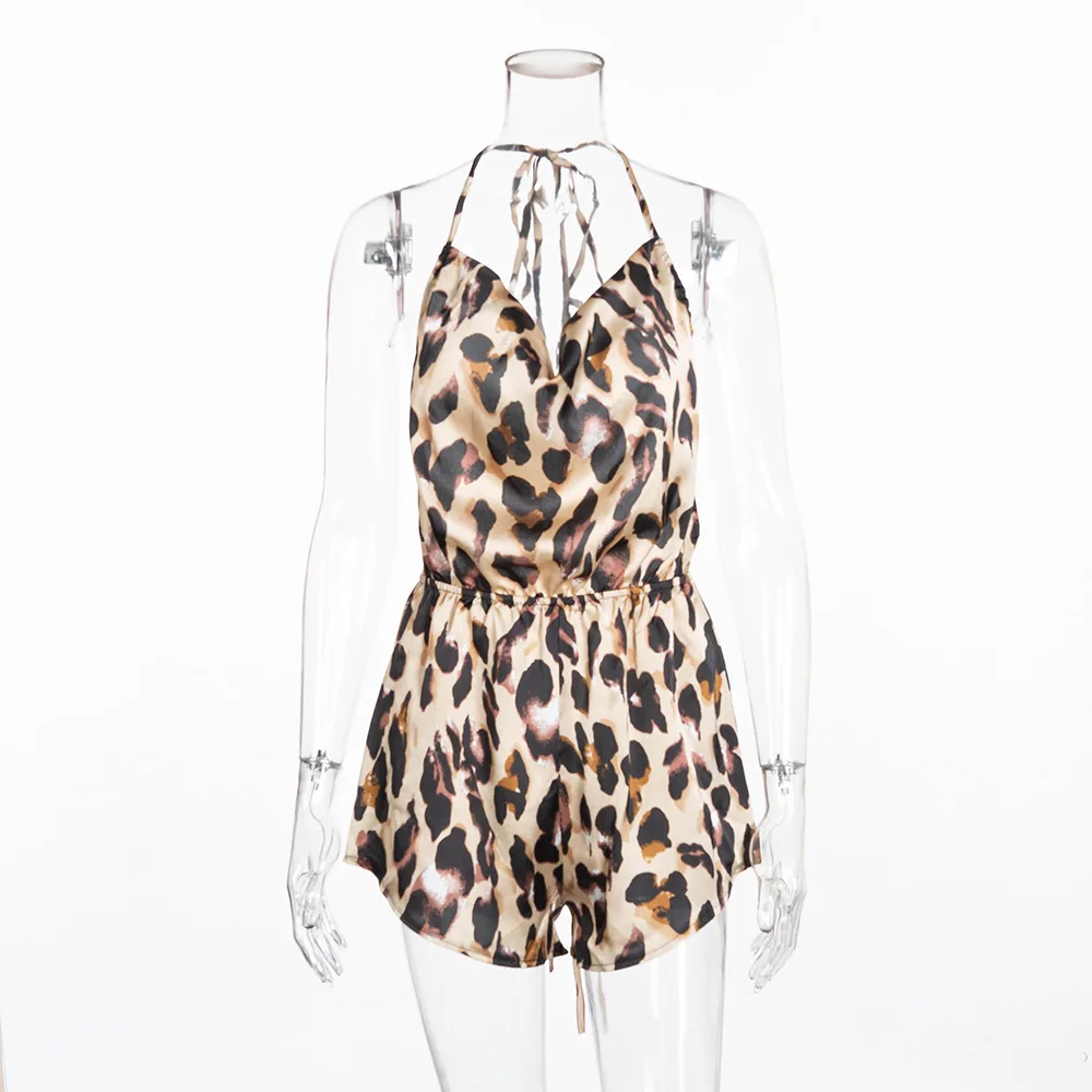 Пикантная кружевная леопардовая Пижама с муссом модная удобная женская одежда