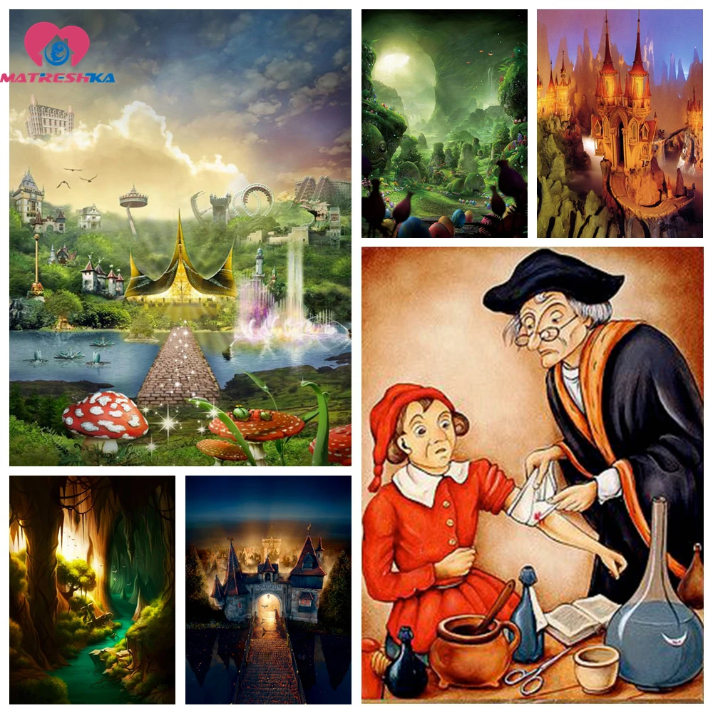 Алмазная живопись Efteling park полная квадратная мозаика алмазная вышивка распродажа