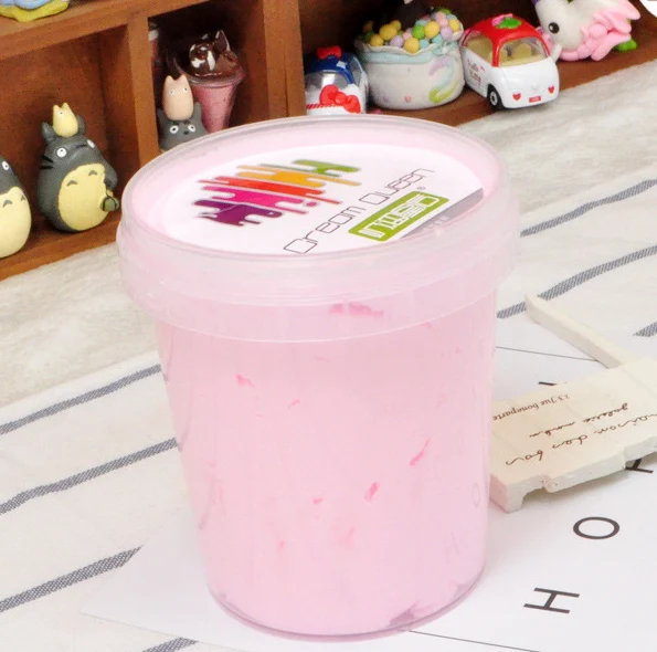 Розовый Kocozo Slime Fluffy Floam Slime игрушки Ароматические снятие стресса без буры детские игрушки Прямая поставка снятие стресса 200 г большой размер - Цвет: Розовый