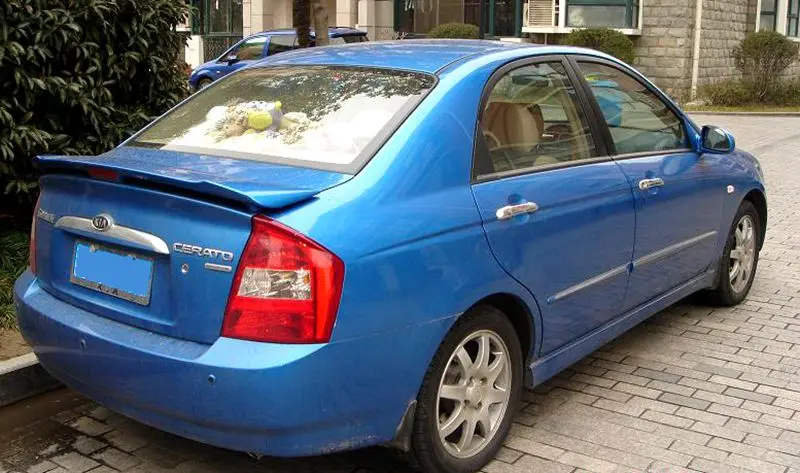 Для Kia Cerato 2005-2013 задний спойлер высокого качества ABS Материал грунтовка цвет украшение в виде хвостового крыла для Cerato