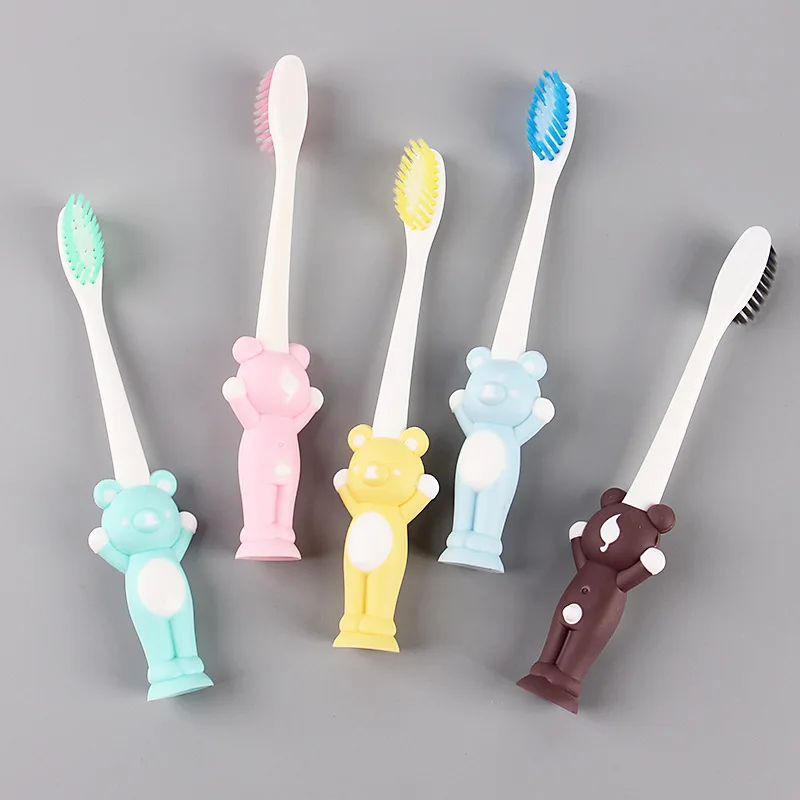 4 шт. мультяшный медведь зубная щетка кролик с чашкой уход за зубами полостью рта