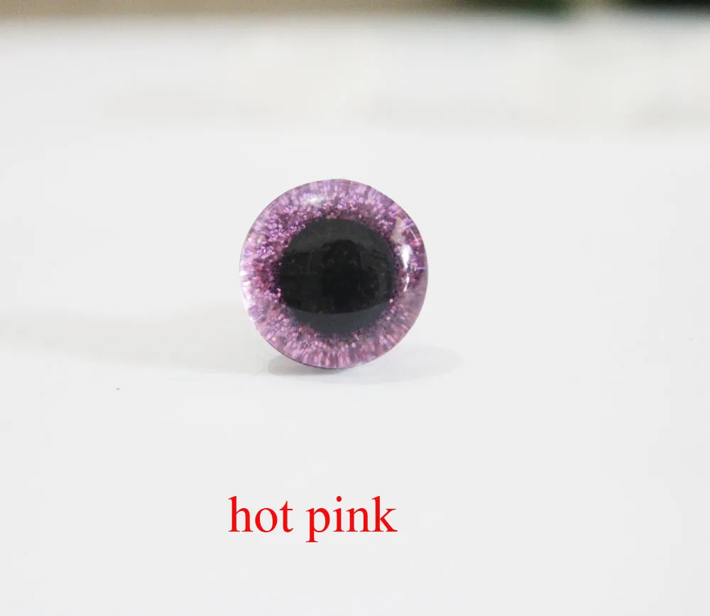 hot pink color 40 шт./лот 14 мм/16 мм/20 мм/24 мм 3D Прозрачные блестящие игрушечные глаза+ блестящая ткань+ шайба для плюшевая игрушка "сделай сам" Кукла-18 цветов на выбор-N18 - Цвет: hot pink color