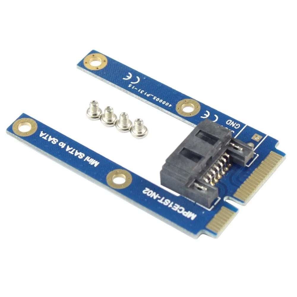 Mini PCI E mSATA SSD для SATA 7 Pin MPCIe адаптер карта|Компьютерные кабели и разъемы| |