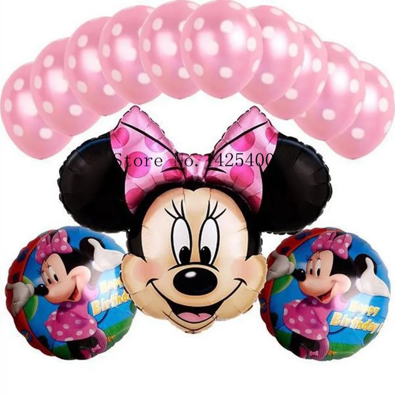 TSZWJ X-055 free shipping new balloon13pcs/lot latex balloons suits Minnie suit children's toys wholesale party | Дом и сад