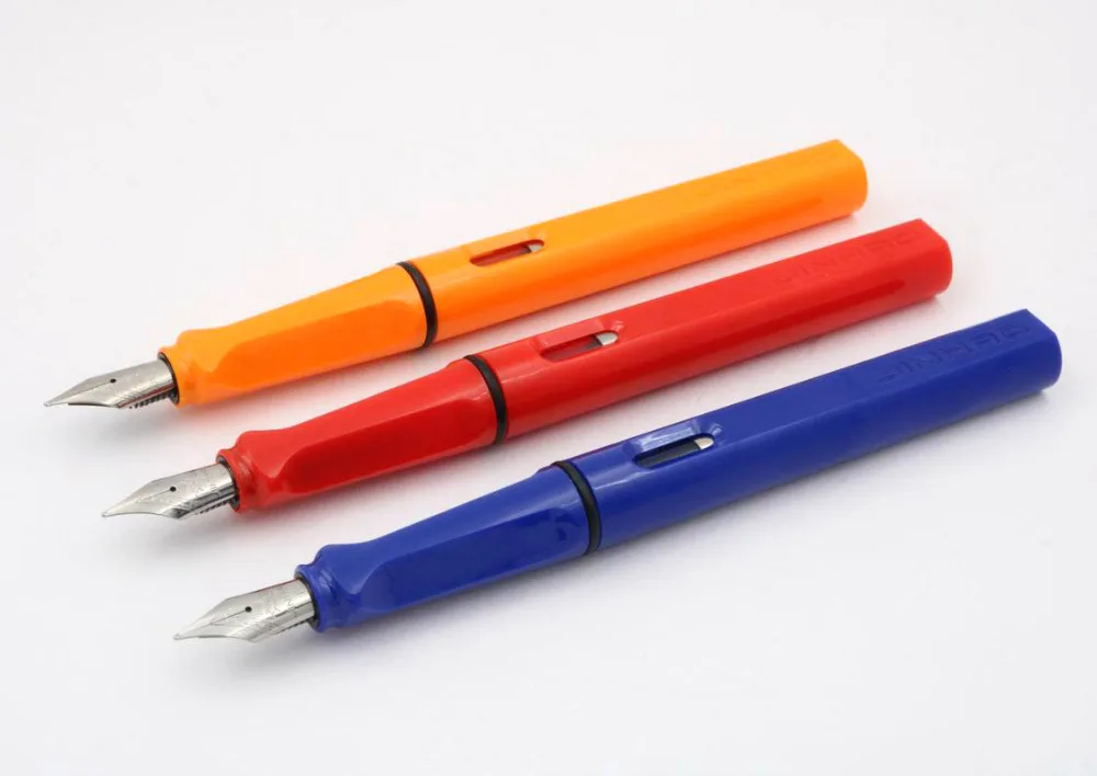 JINHAO 599 Оранжевый Синий Красный Серебряный аксессуары Средний Перьевая ручка
