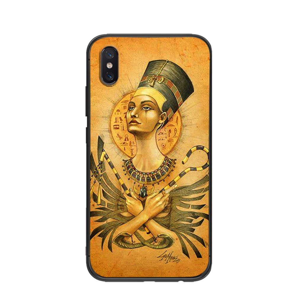 Египетский Нефертити Мягкий ТПУ для Xiaomi Redmi Mi6 8 9 A1 A2 F1 Plus чехол 5/5 M8 Lite силиконовый