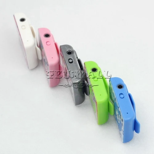 Wholesale - 1000pcs Plastic Beautiful Box Shape Cheap Mini Sport Clip Mp3 Player&ampcolorful mp3 player &amp Free Shipping | Электроника