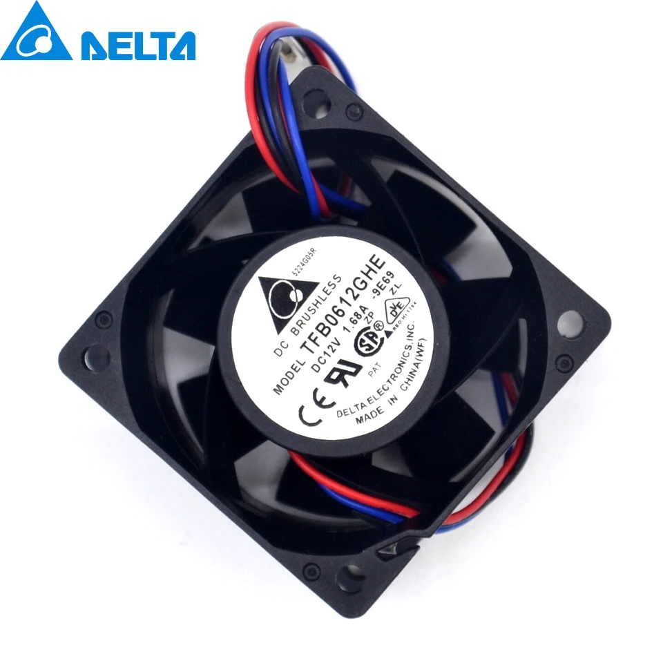 Delta New 6038 6cm 60mm 60*60*38mm 12V 1.68A TFB0612GHE FOO охлаждающий вентилятор|6cm fan|fan deltadelta fan |
