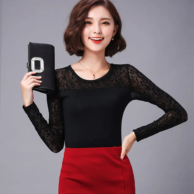 Blusas Feminina Camisa блузка Женский Топ женские кружевные блузки рубашка ropa mujer Vetement Femme Chemise женская одежда размера плюс XXXL - Цвет: 4