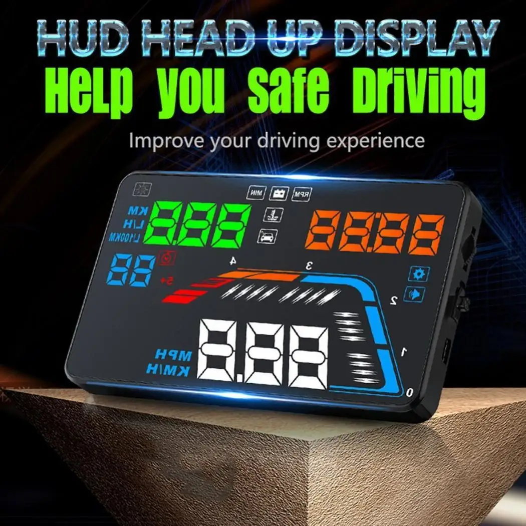 Q700 5 дюймов OBD HUD Автомобильный дисплей лобовое стекло проектор бортовой