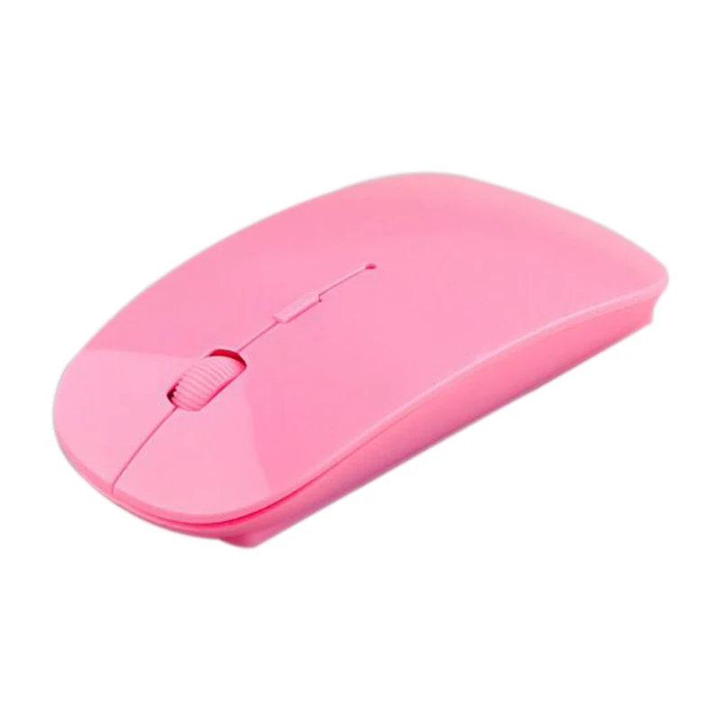 Розовый Coolcold 1600 dpi usb оптическая беспроводная мышь для ноутбука Супер тонкая 2,4 ГГц приемник оптическая мышь для офиса ПК компьютера - Цвет: Розовый