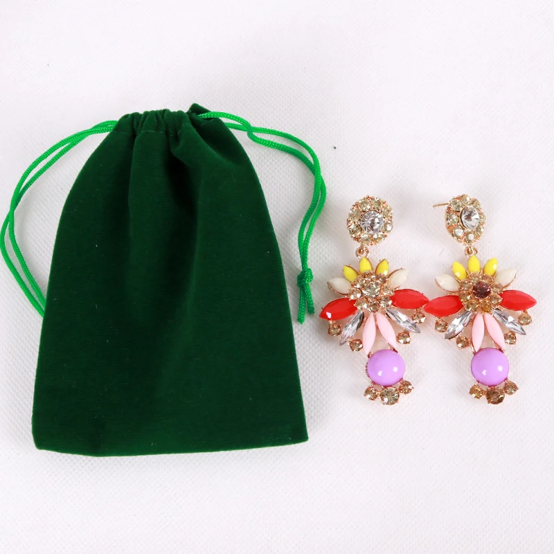 Wholesale Nice Velvet Bags Jewelry Pouches Lake Velvet Gift Bags 5x7 7x9 9x12 15x20cm Sizes for Necklace Bracelet Earring Rings