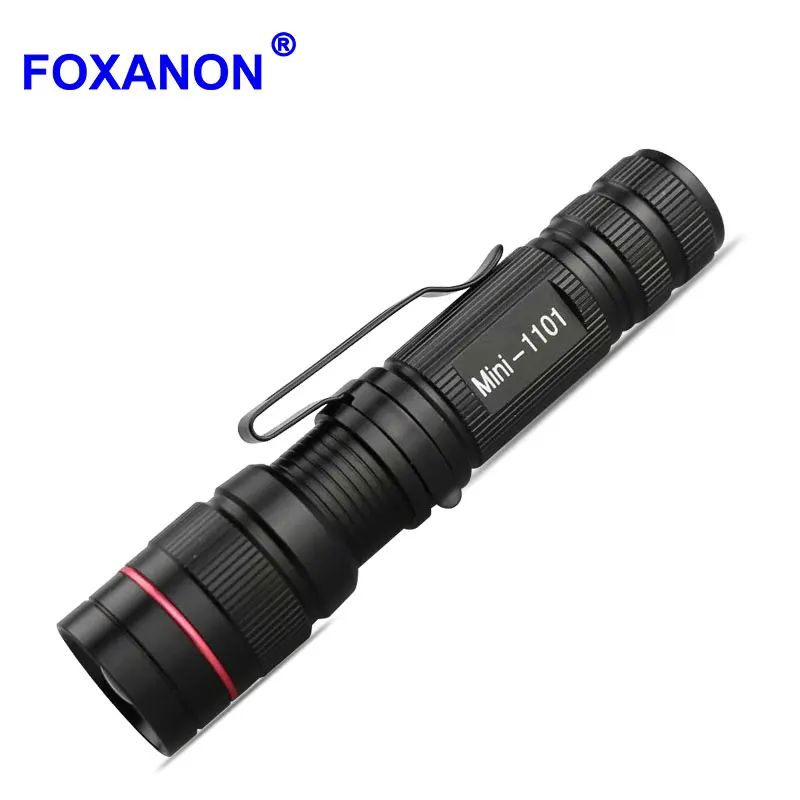 Foxanon мини пальчиковые Q5 масштабируемой Водонепроницаемый фонари Linternas Led Лампе Torche AA/14500 светодиодный фонарик Алюминий Портативный